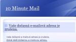 Po vypršení platnosti schránky je možné ihned vygenerovat nový e-mail