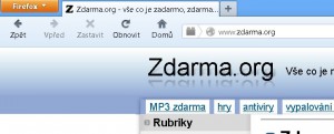 Záložka, tedy tab v Mozilla Firefoxu