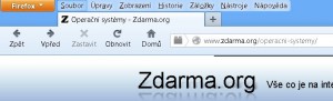 Hlavní menu Firefoxu
