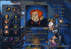 Editor pro úpravu vzhledu a výběr rasy