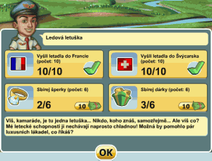 Tabulka se zorbazením potřebných suvenýrů