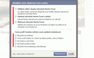 Nabídka blokování