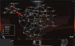 Důležitou součástí hry je i mapa se silnicemi Důležitou součástí hry je i mapa se silnicemi