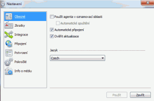 Široké možnosti nastavení a přizpůsobení programu