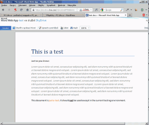 Dokument DOCX v disku SkyDrive