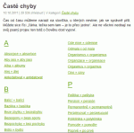 Nejčastější chyby