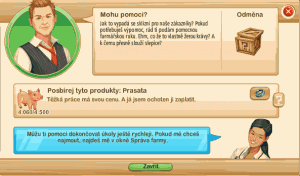 Podrobnosti úkolu, v dané herní úrovni