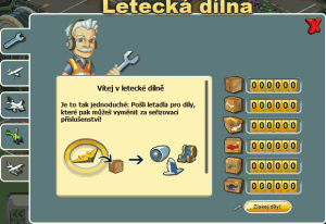 Panel pro leteckou dílnu