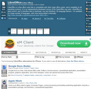 K balíku LibreOffice kupodivu nenalezen takřka rovnocenný OpenOffice.org