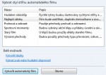 Automatický střih filmu s 6 předvolbami