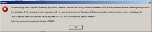 Visual Studio Express 2012 na Windows XP prostě nepojede...
