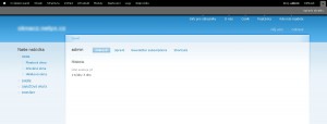 Základem Drupalu je webová administrace nabízející vše