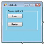 Upravené okno s popsanými prvky pomocí změn vlastností prvků