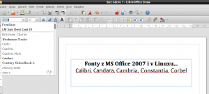 Písma z MS Office 2007 v LibreOffice v Lubuntu