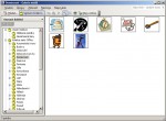 Galerie médií se zobrazenými kliparty sady MS Office a složkami