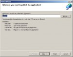 Možnosti průvodce vytvořením instalace nabízí 4 umístění