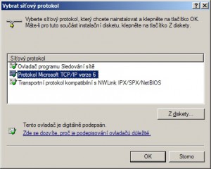 Podpora IPv6 ve Windows XP