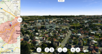 Kutná Hora v 3D mapě se sklopeným pohledem