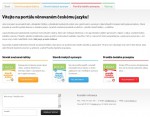 Úvodní stránka s jednotlivými částmi webu, nabídkou a kontakty