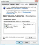 Výběr logických oddílů, na kterých se budou vytvářet body obnovení konfigurace Windows