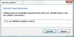 Ruční tvorba bodu obnovení a jeho libovolné pojmenování