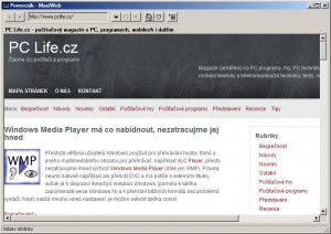 MaxiWeb je základním, avšak použitelným webovým prohlížečem