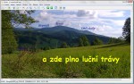 V editoru můžeme také do obrázku vložit text a popsat si například hory na fotce
