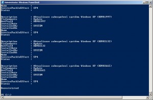 Spuštěný námi uložený skript v klasickém rozhraní PowerShell
