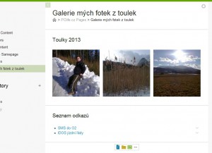 Obrázková galerie a komponenta s odkazy