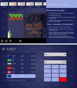 Verze pro tablety s Windows 8 umí to co mobilní, navíc s kalkulačkou a kurzy měn