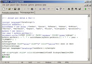 Zvýraznění syntaxe je jedním z prvků programátorských editorů