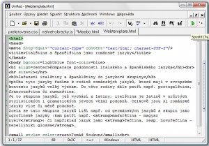 Zobrazení výsledného dokumentu, například HTML kódu