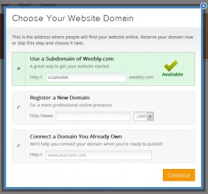 Užití subdomény Weebly, registrace placené domény a propojení s existujícím webem