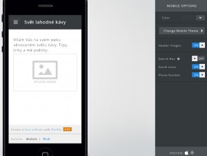 Návrh webu pro smartphony s rozvržením