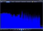 Windows Media Player s vizualizací při přehrávání zvuku