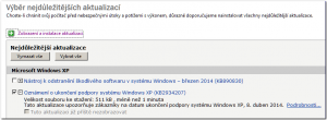 Na ukončení podpory Windows XP bude upozorňovat aktualizace